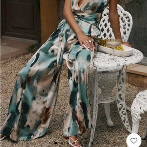 12th Tribe Multicolor Wide Leg Jumpsuit